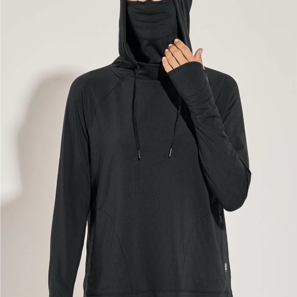 Coolibar Arabella Black Sun Protection Pullover size medium